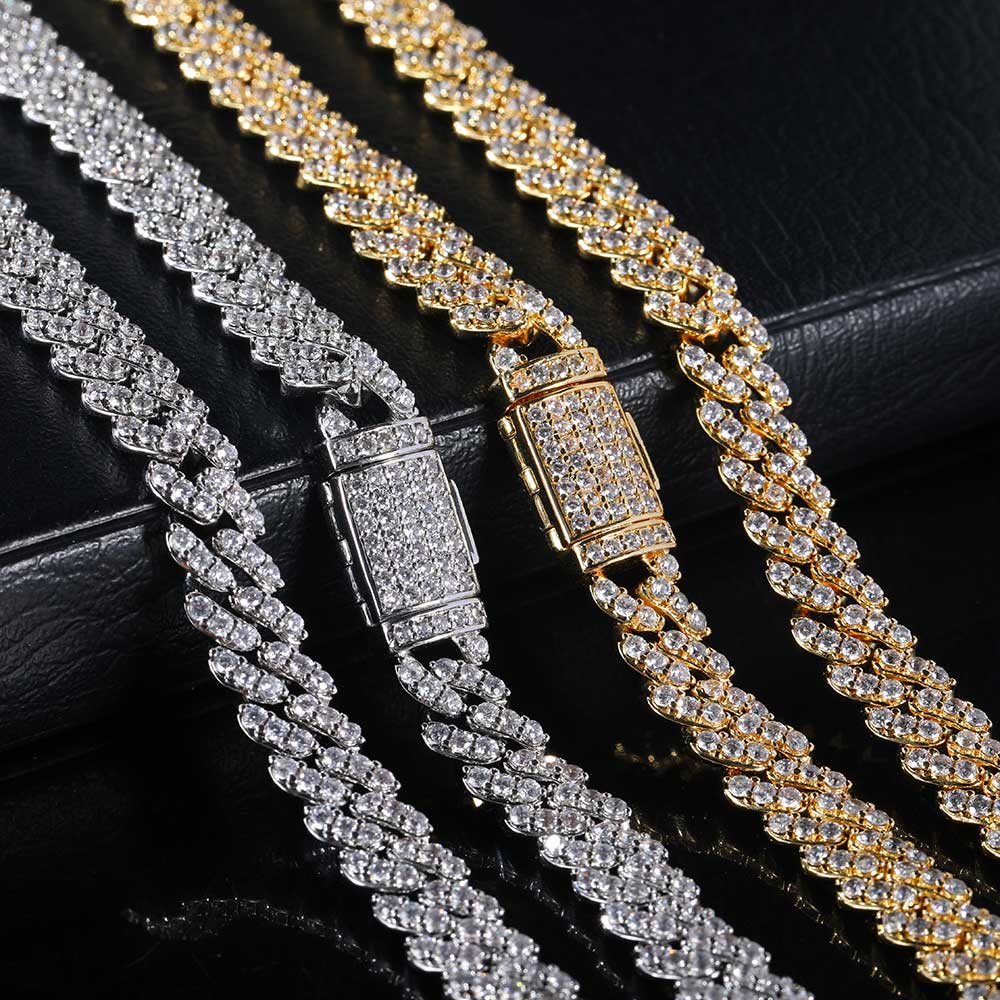 Cuban Link Chain 12Mm - 8MM1Row Zirkoon vrouwen Ketting Iced Out