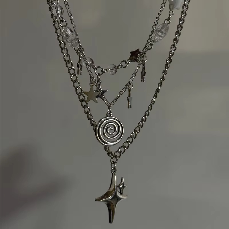 Meerlaagse ketting met sterbed - Layered Pendant Necklace Aesthetic recensie en prijs