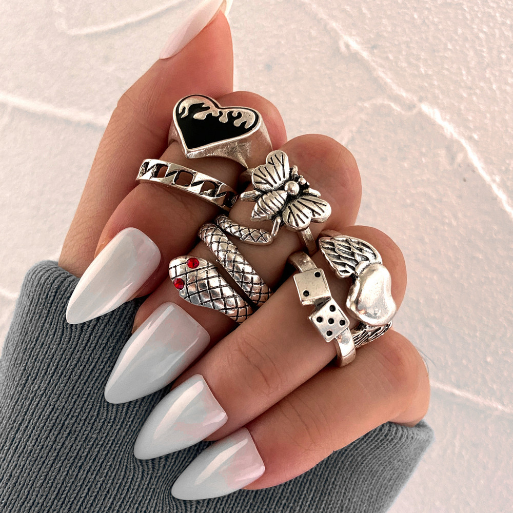 6 stuks vintage punk ringen me - Vintage Punk Knuckle Rings Set recensie en prijs