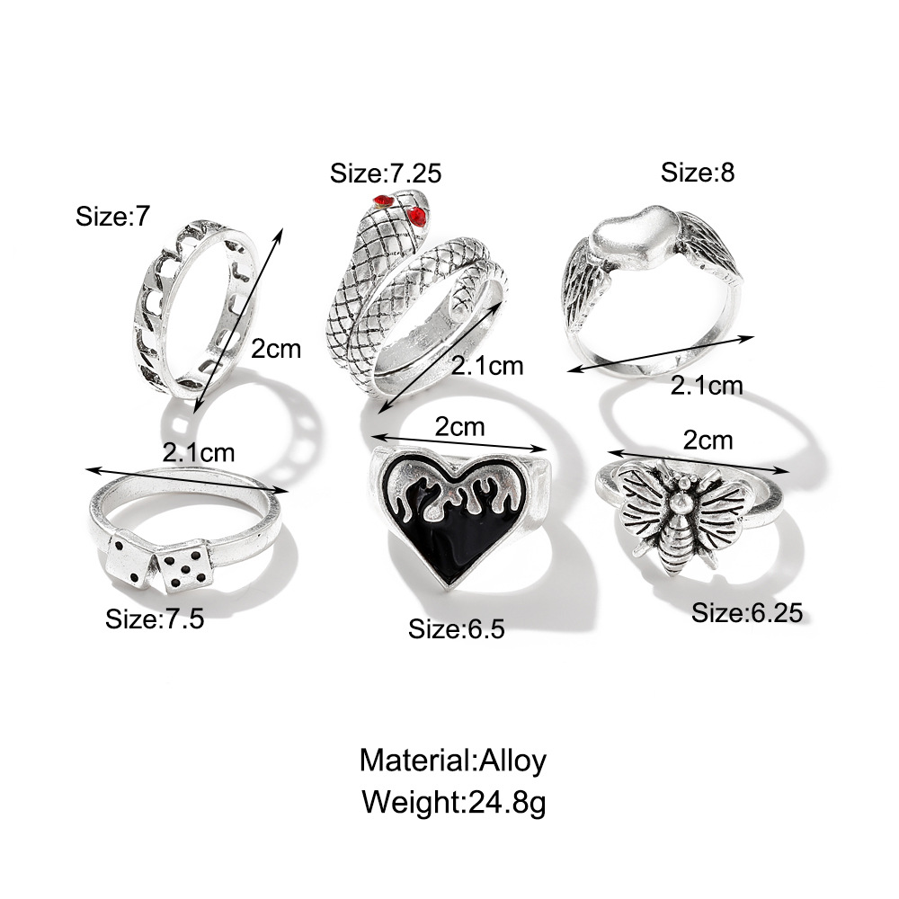 6 stuks vintage punk ringen me - Vintage Punk Knuckle Rings Set recensie en prijs